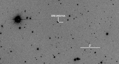 Una academia irlandesa en Calar Alto rastrea un estallido de rayos gamma